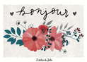 Bonjour fleuri avec une touche artistique